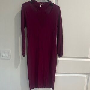 Roberto Cavalli Berry Long Sleeve Dress